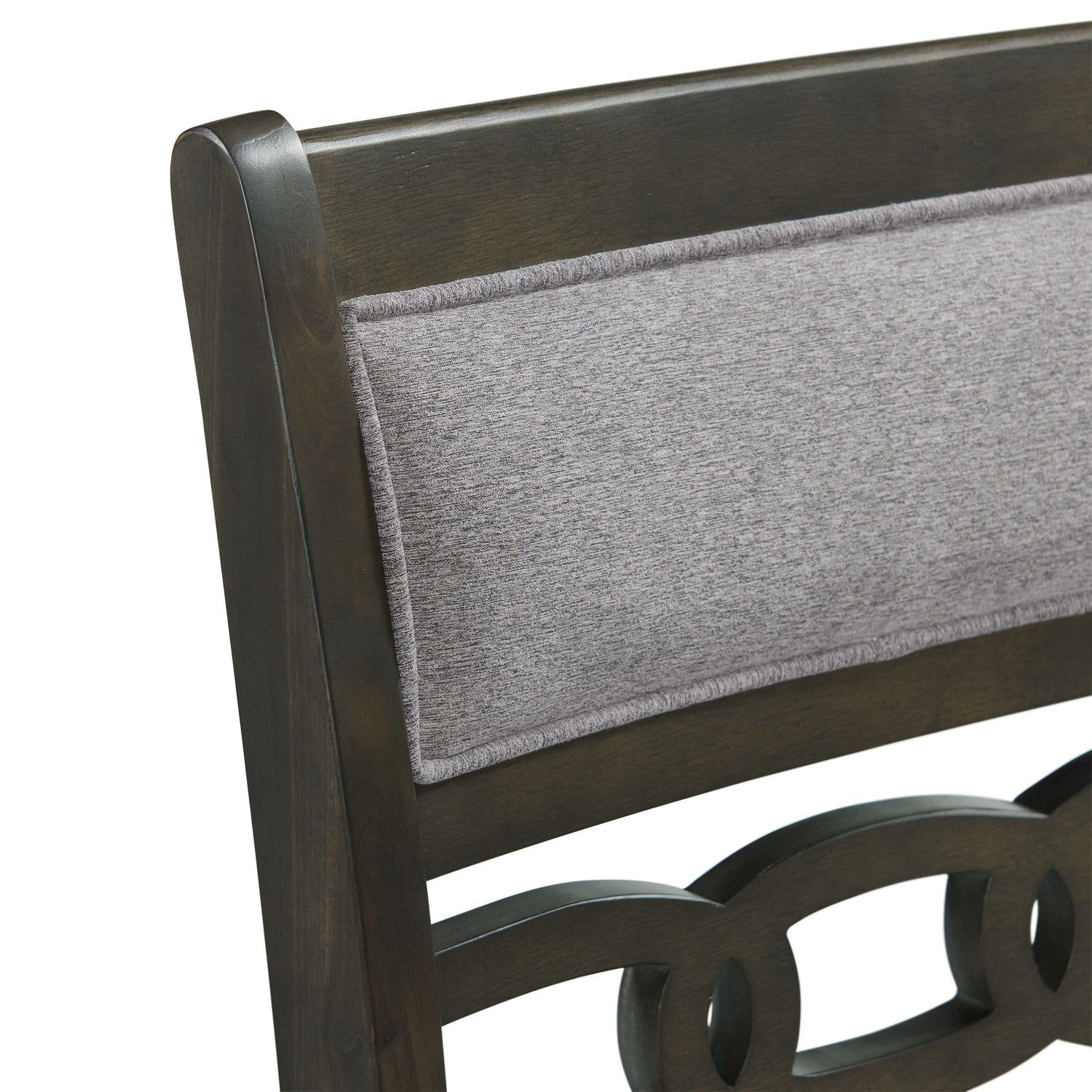 Amherst Dining Side Chair W/Fabric Cushion Side Stretcher Grey Finish (2 Per Pack) - Tampa Furniture Outlet