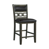 Amherst Counter Side Chair W/PU Cushion Grey Finish (2 Per Pack) - Tampa Furniture Outlet