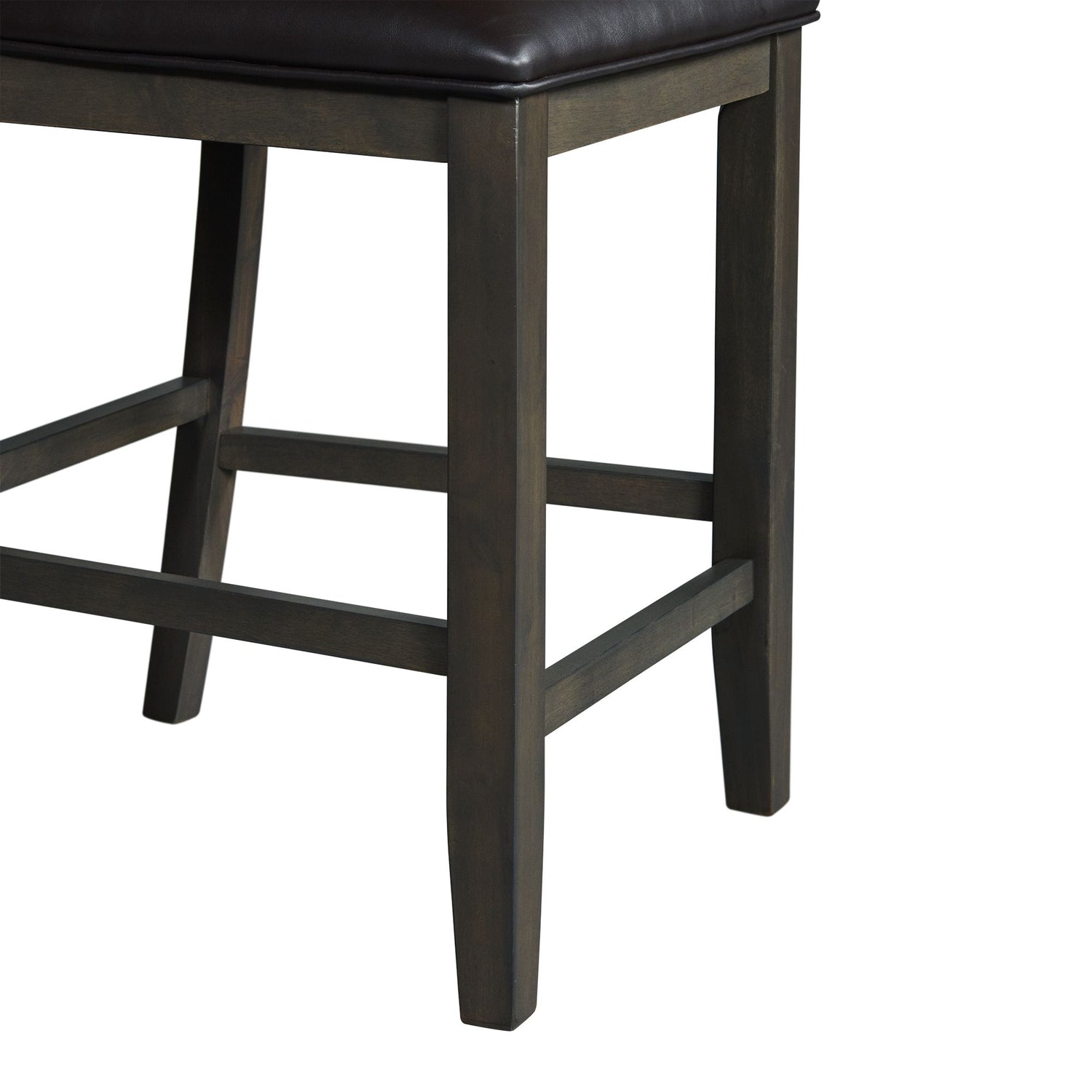 Amherst Counter Side Chair W/PU Cushion Grey Finish (2 Per Pack) - Tampa Furniture Outlet