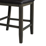 Amherst Counter Side Chair W/PU Cushion Grey Finish (2 Per Pack) - Tampa Furniture Outlet
