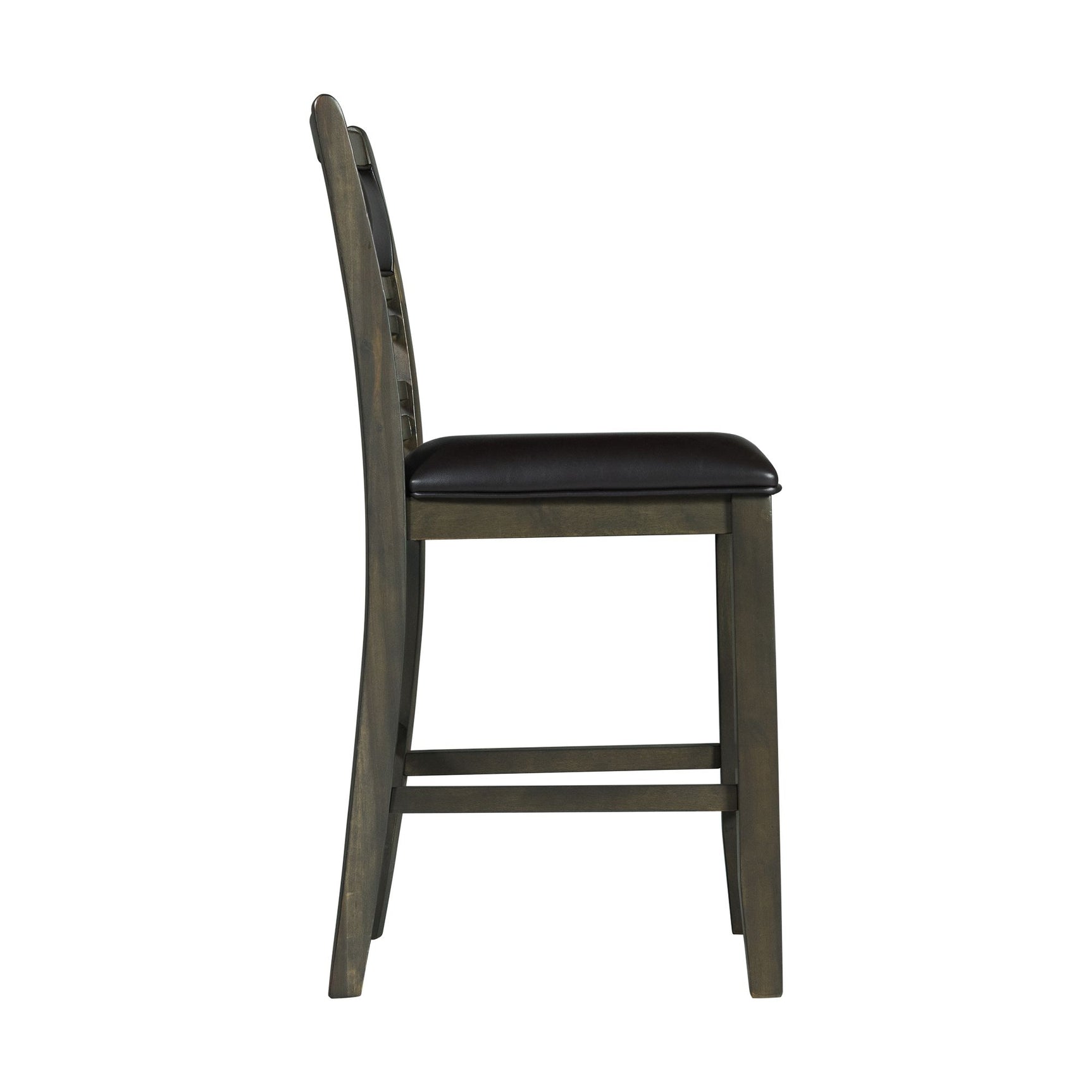 Amherst Counter Side Chair W/PU Cushion Grey Finish (2 Per Pack) - Tampa Furniture Outlet