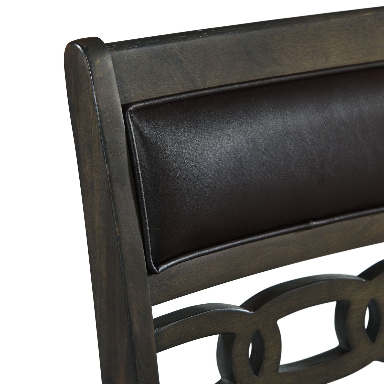 Amherst Counter Side Chair W/PU Cushion Grey Finish (2 Per Pack) - Tampa Furniture Outlet