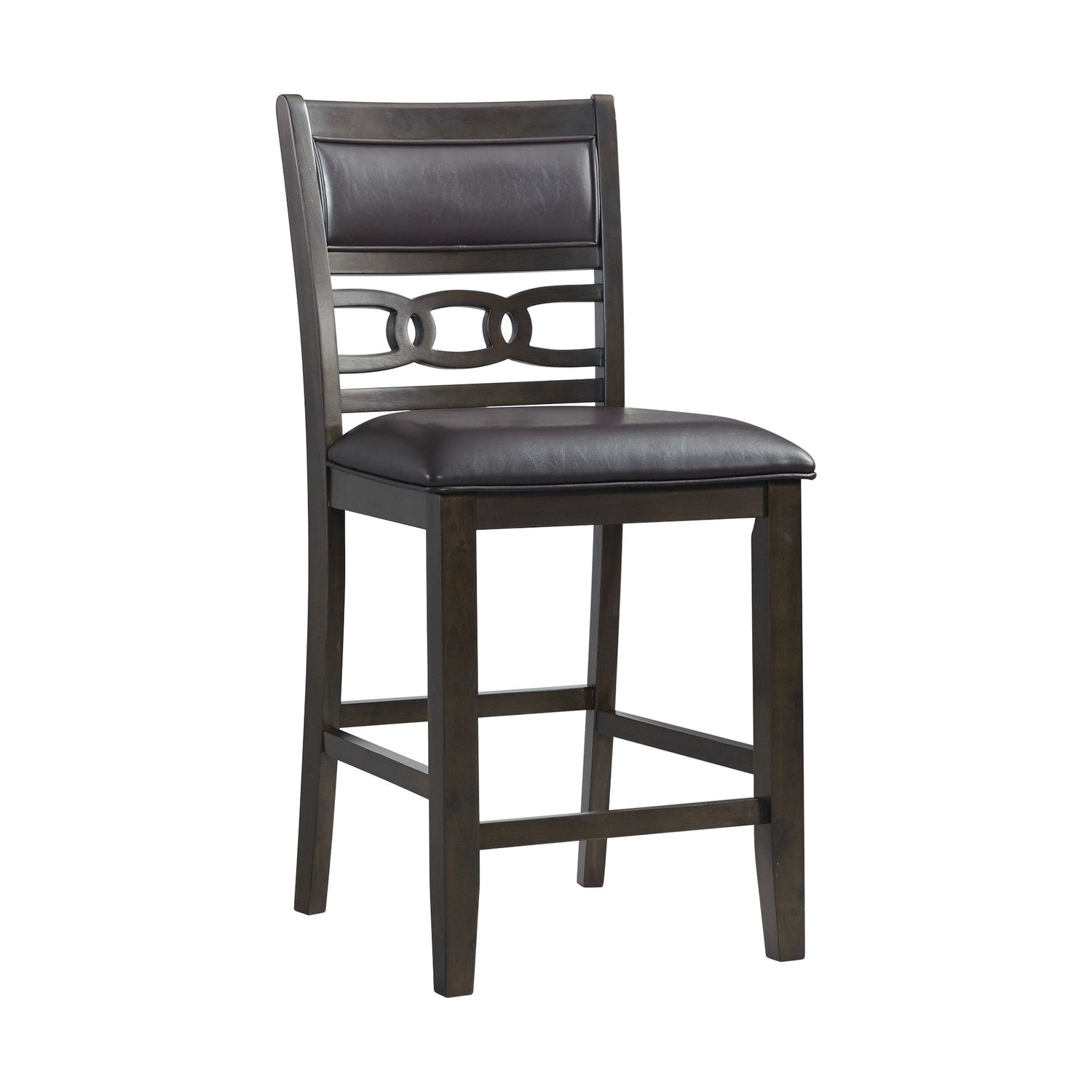 Amherst Counter Side Chair W/PU Cushion Dark Finish (2 Per Pack) - Tampa Furniture Outlet