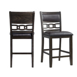 Amherst Counter Side Chair W/PU Cushion Dark Finish (2 Per Pack) - Tampa Furniture Outlet