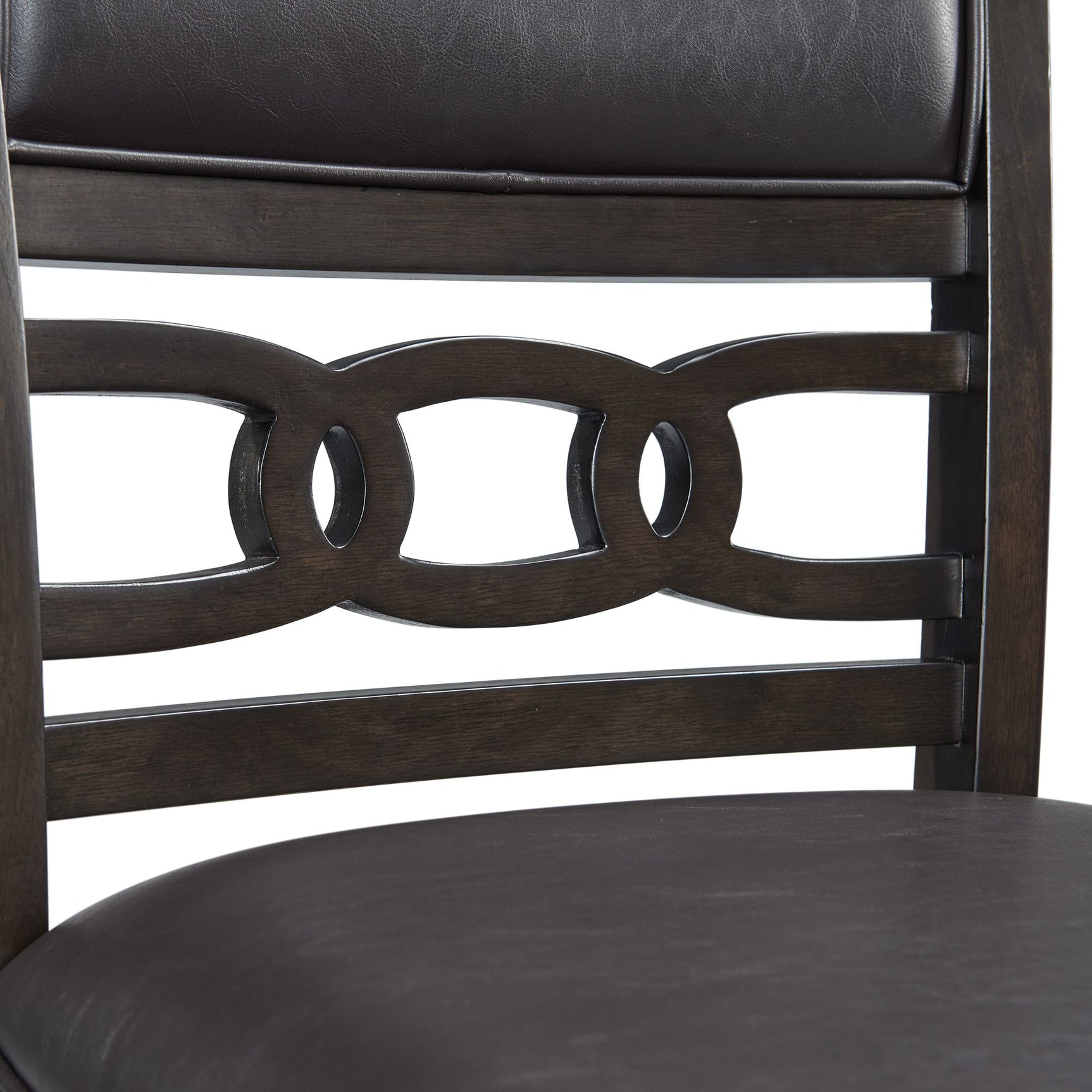 Amherst Counter Side Chair W/PU Cushion Dark Finish (2 Per Pack) - Tampa Furniture Outlet