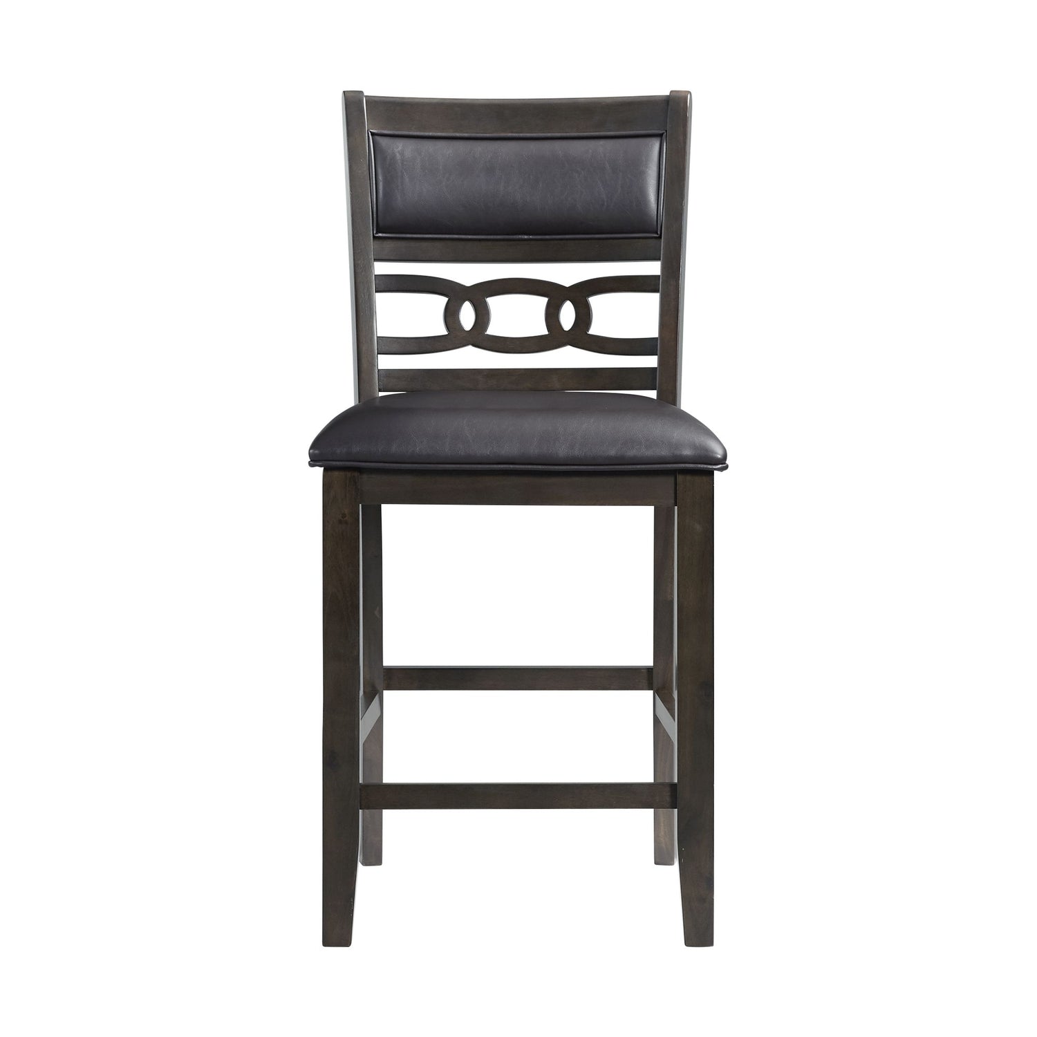 Amherst Counter Side Chair W/PU Cushion Dark Finish (2 Per Pack) - Tampa Furniture Outlet