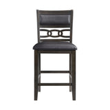 Amherst Counter Side Chair W/PU Cushion Dark Finish (2 Per Pack) - Tampa Furniture Outlet