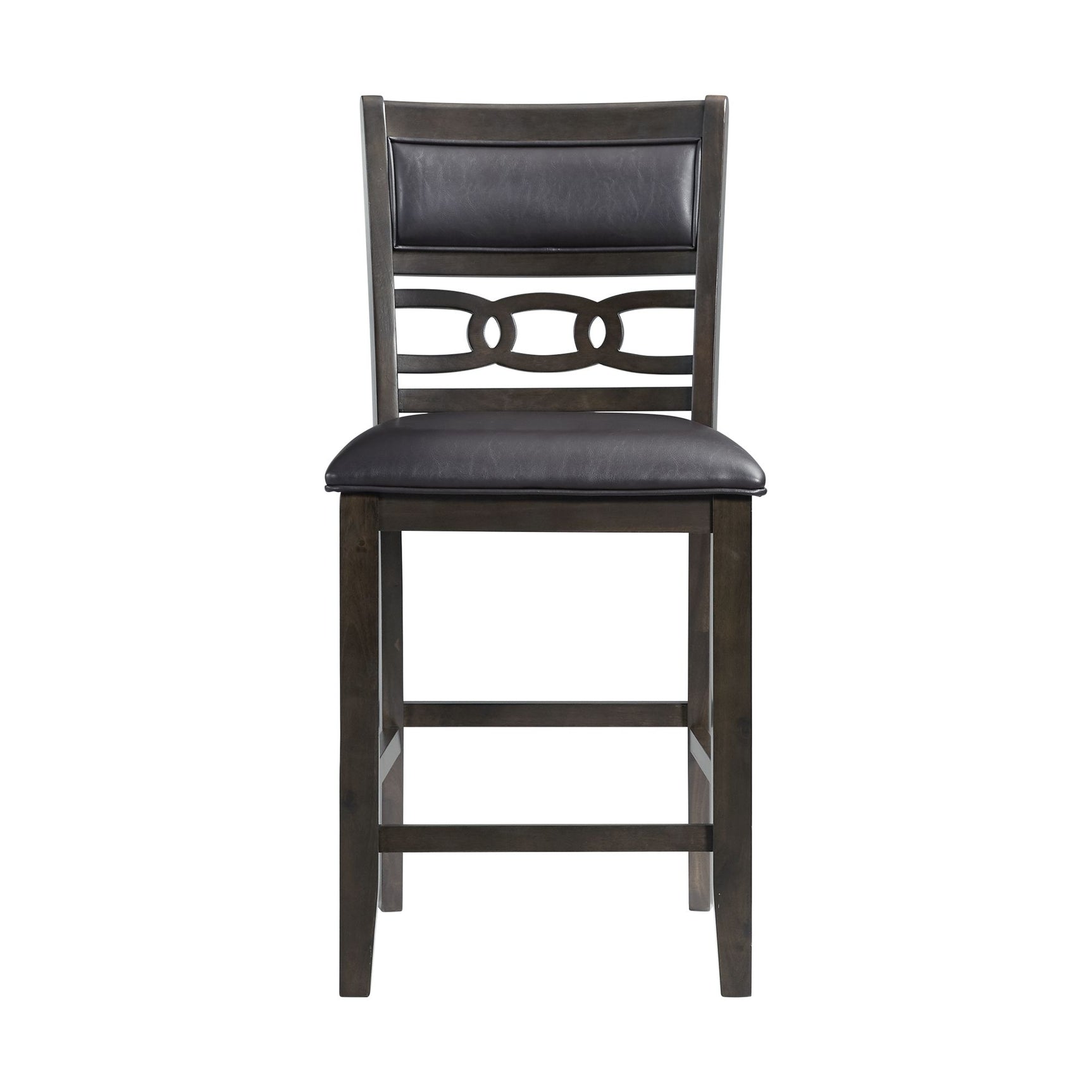 Amherst Counter Side Chair W/PU Cushion Dark Finish (2 Per Pack) - Tampa Furniture Outlet