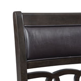 Amherst Counter Side Chair W/PU Cushion Dark Finish (2 Per Pack) - Tampa Furniture Outlet
