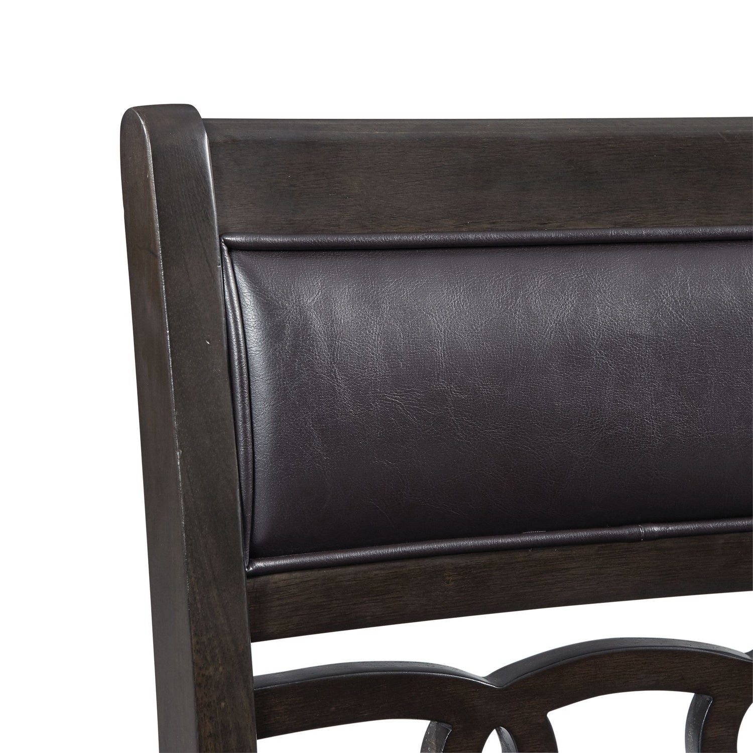 Amherst Counter Height 5PC Dining Set-Table and Four Faux Leather Side Chairs in Walnut - Tampa Furniture Outlet