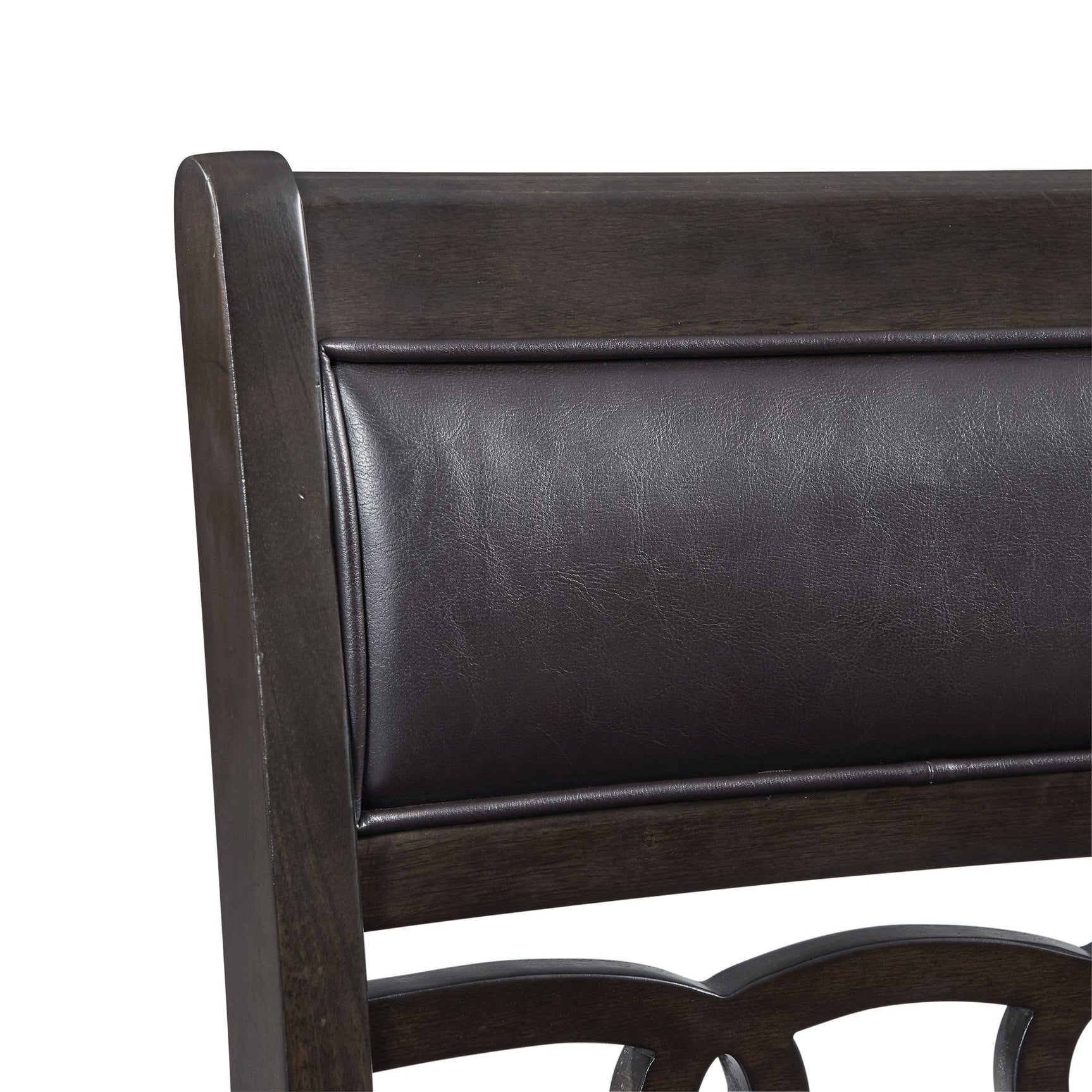 Amherst Counter Height 5PC Dining Set-Table and Four Faux Leather Side Chairs in Walnut - Tampa Furniture Outlet