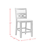Amherst Counter Side Chair W/PU Cushion Grey Finish (2 Per Pack) - Tampa Furniture Outlet