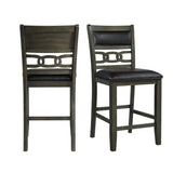 Amherst Counter Side Chair W/PU Cushion Grey Finish (2 Per Pack) - Tampa Furniture Outlet