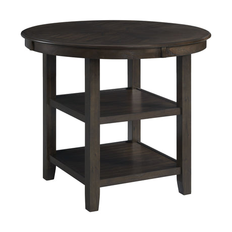 Amherst Counter Table w/Wood Leg Dark Finish - Tampa Furniture Outlet