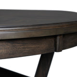Amherst Standard Height 5PC Dining Set-Table and Four Faux Leather Side Chairs in Walnut - Tampa Furniture Outlet