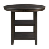 Amherst Counter Table w/Wood Leg Dark Finish - Tampa Furniture Outlet