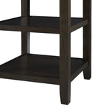 Amherst Counter Height 5PC Dining Set-Table and Four Faux Leather Side Chairs in Walnut - Tampa Furniture Outlet