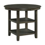 Amherst Counter Table w/Wood Leg Grey Finish - Tampa Furniture Outlet