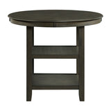 Amherst Counter Table w/Wood Leg Grey Finish - Tampa Furniture Outlet