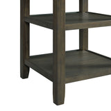 Amherst Counter Table w/Wood Leg Grey Finish - Tampa Furniture Outlet
