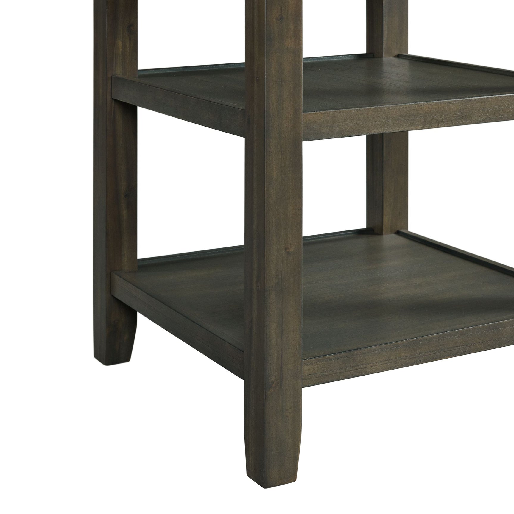 Amherst Counter Table w/Wood Leg Grey Finish - Tampa Furniture Outlet