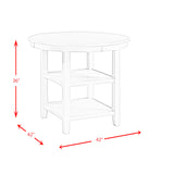 Amherst Counter Table w/Wood Leg White Finish - Tampa Furniture Outlet