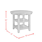 Amherst Counter Table w/Wood Leg Dark Finish - Tampa Furniture Outlet