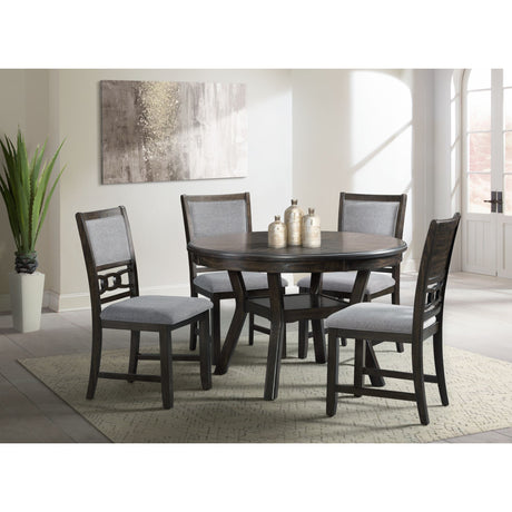 Amherst Standard Height 5PC Dining Set-Table and Four Side Chairs in Walnut – SKU DAH5005PC | Elements