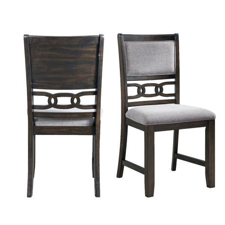 Amherst Dining Side Chair W/Fabric Cushion Dark Finish (2 Per Pack) - Tampa Furniture Outlet