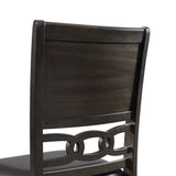 Amherst Standard Height 5PC Dining Set-Table and Four Faux Leather Side Chairs in Walnut - Tampa Furniture Outlet
