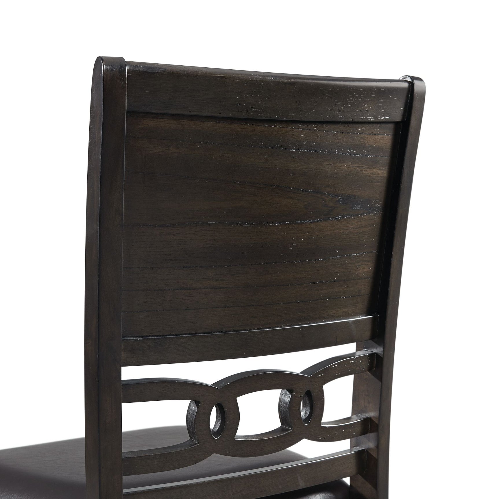 Amherst Standard Height 5PC Dining Set-Table and Four Faux Leather Side Chairs in Walnut - Tampa Furniture Outlet