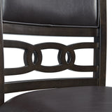 Amherst Dining Side Chair W/PU Cushion Side Stretcher Dark Finish (2 Per Pack) - Tampa Furniture Outlet