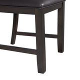 Amherst Standard Height 5PC Dining Set-Table and Four Faux Leather Side Chairs in Walnut - Tampa Furniture Outlet