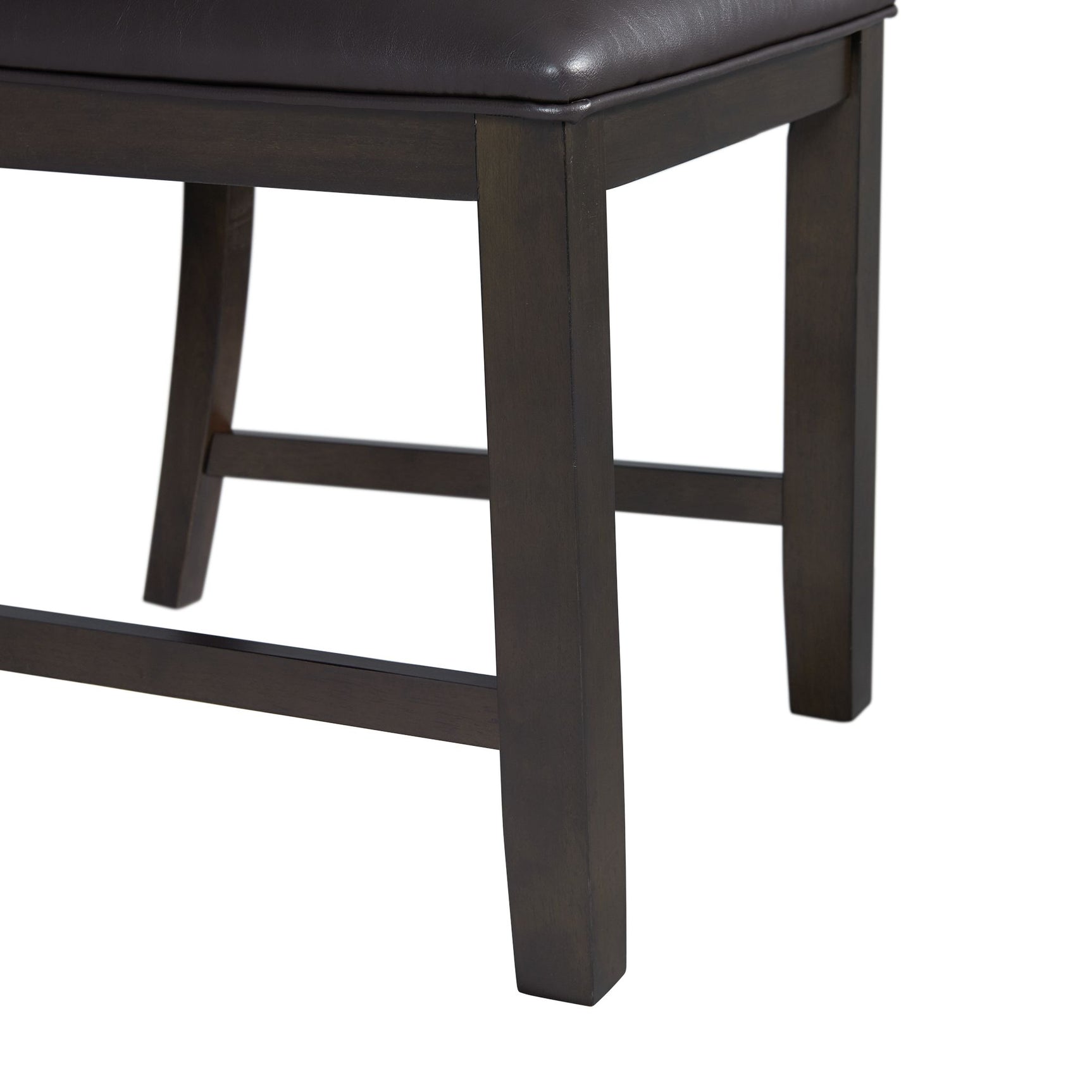Amherst Standard Height 5PC Dining Set-Table and Four Faux Leather Side Chairs in Walnut - Tampa Furniture Outlet