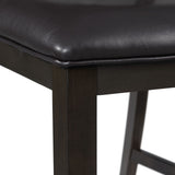 Amherst Dining Side Chair W/PU Cushion Side Stretcher Dark Finish (2 Per Pack) - Tampa Furniture Outlet