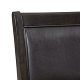 Amherst Standard Height 5PC Dining Set-Table and Four Faux Leather Side Chairs in Walnut - Tampa Furniture Outlet