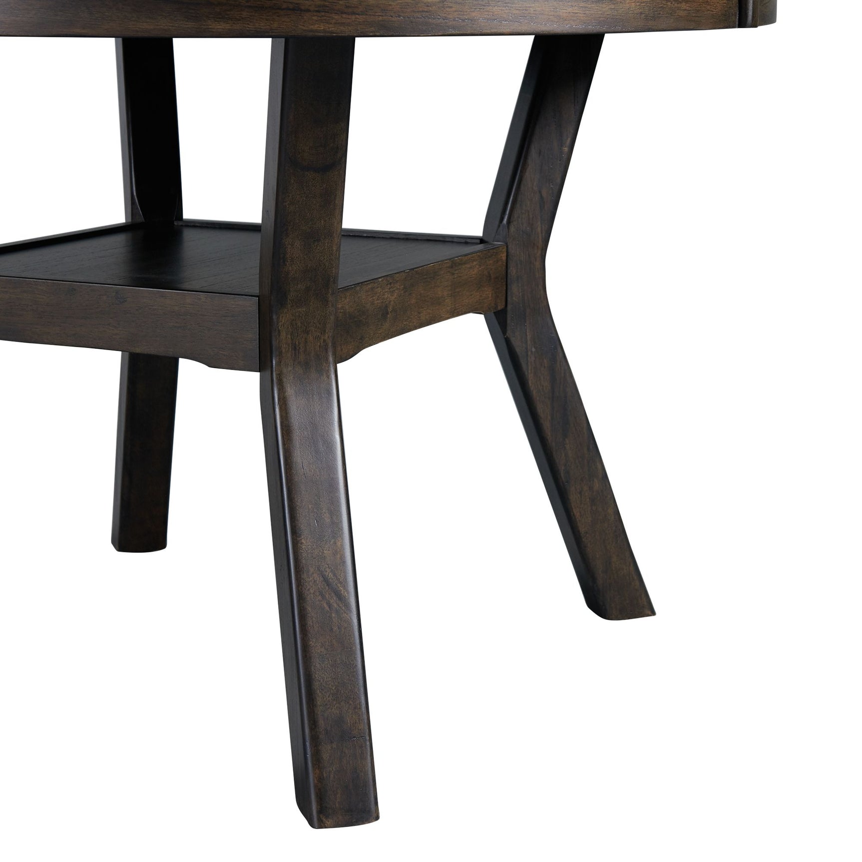 Amherst Standard Height 5PC Dining Set-Table and Four Faux Leather Side Chairs in Walnut - Tampa Furniture Outlet