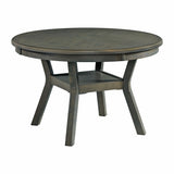 Amherst Dining Table w/Wood Leg Grey Finish - Tampa Furniture Outlet