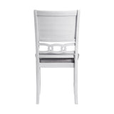 Amherst Dining Side Chair W/Fabric Cushion Side Stretcher White Finish (2 Per Pack) - Tampa Furniture Outlet