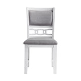 Amherst Dining Side Chair W/Fabric Cushion Side Stretcher White Finish (2 Per Pack) - Tampa Furniture Outlet