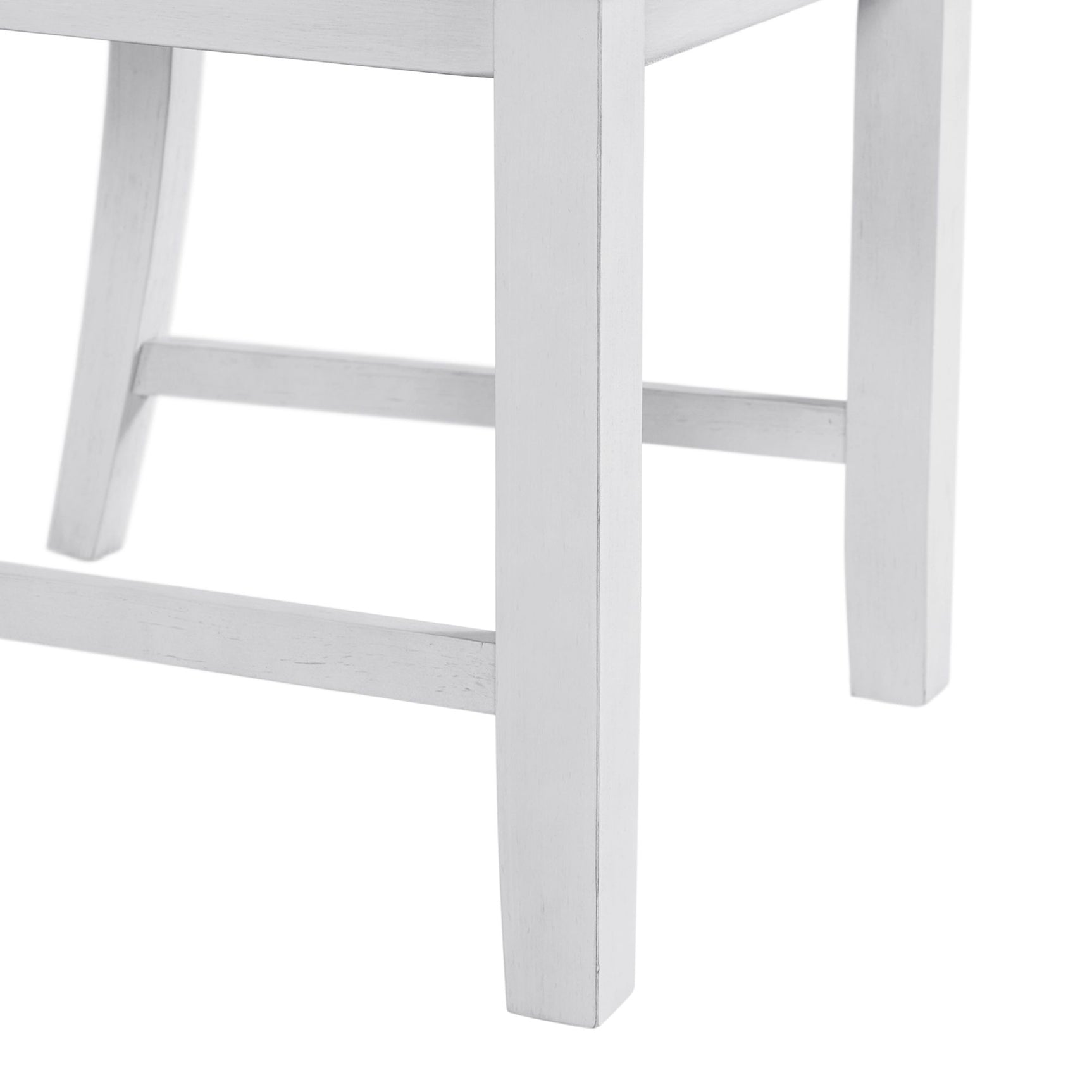 Amherst Dining Side Chair W/Fabric Cushion Side Stretcher White Finish (2 Per Pack) - Tampa Furniture Outlet