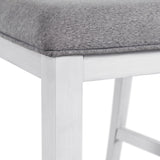 Amherst Dining Side Chair W/Fabric Cushion Side Stretcher White Finish (2 Per Pack) - Tampa Furniture Outlet