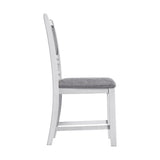 Amherst Dining Side Chair W/Fabric Cushion Side Stretcher White Finish (2 Per Pack) - Tampa Furniture Outlet