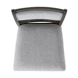 Amherst Dining Side Chair W/Fabric Cushion Side Stretcher Grey Finish (2 Per Pack) - Tampa Furniture Outlet