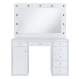 Amia Complete Dressing Table with Lightbulbs - Tampa Furniture Outlet