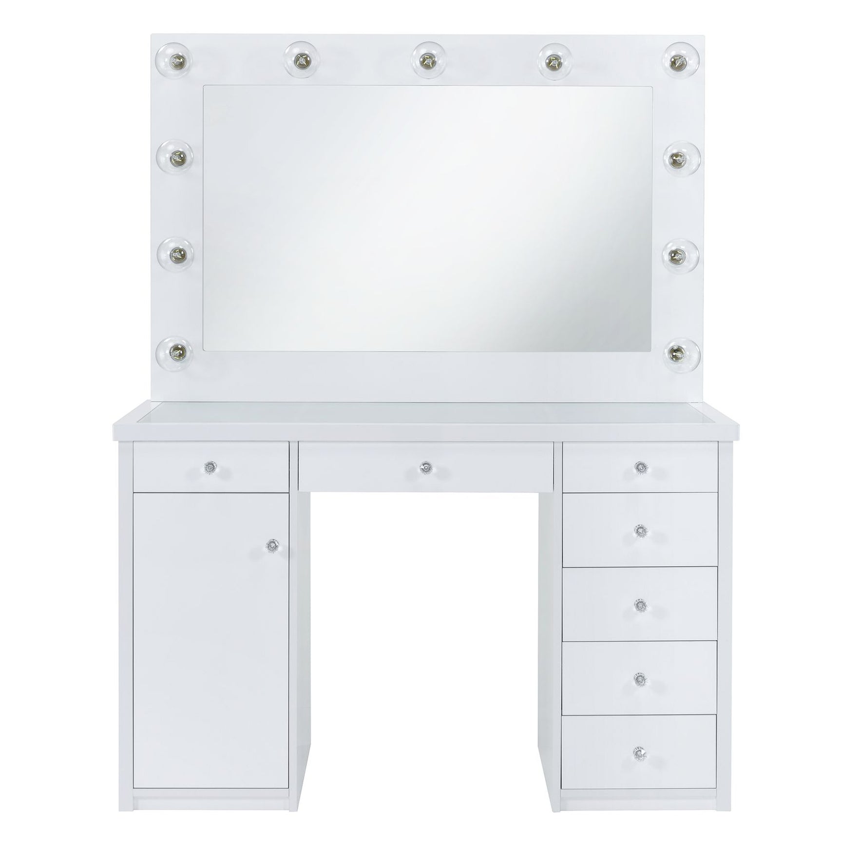 Amia Complete Dressing Table with Lightbulbs - Tampa Furniture Outlet