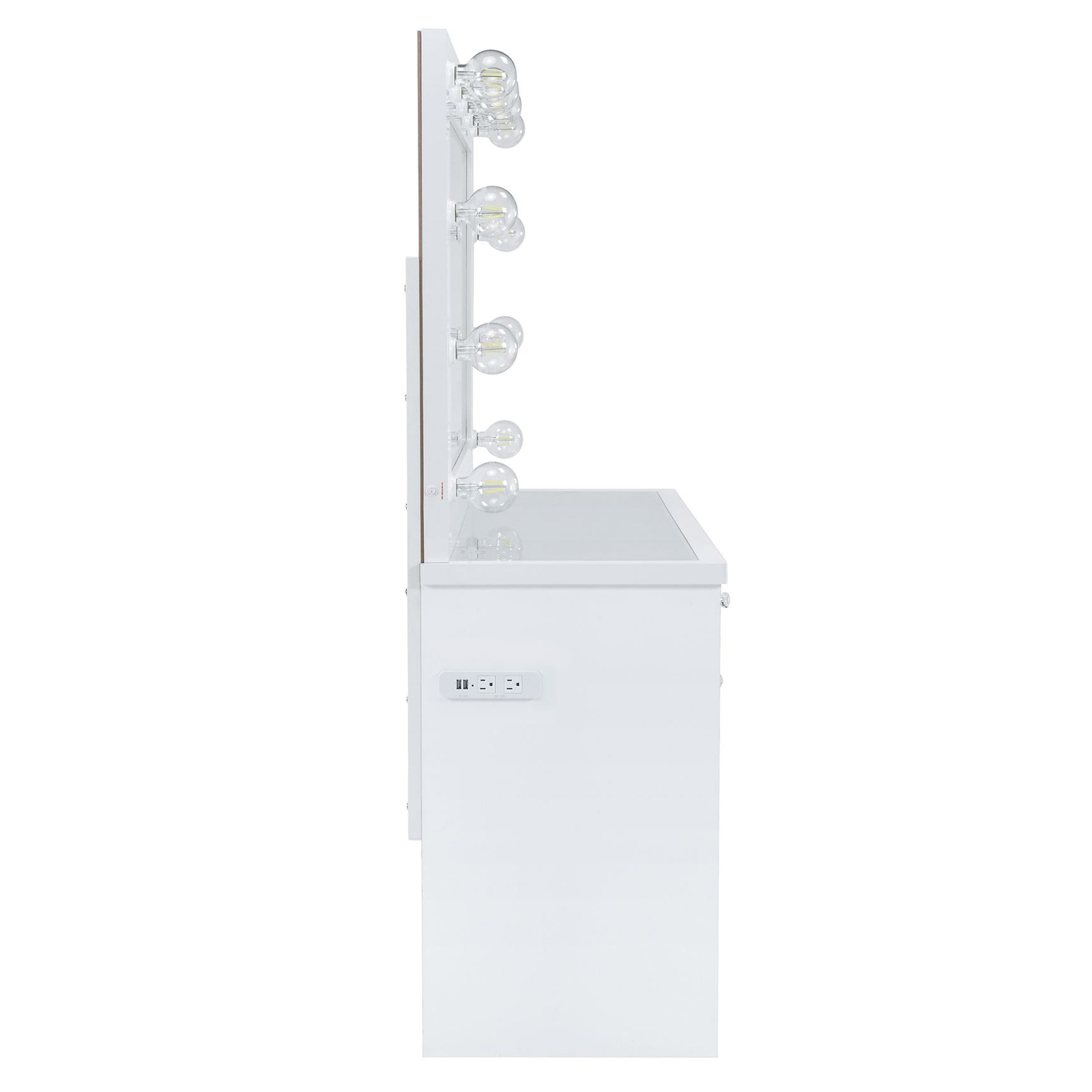 Amia Complete Dressing Table with Lightbulbs - Tampa Furniture Outlet