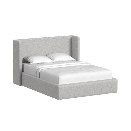 Angeline Complete Queen Non-Storage Bed in Grey Fabric