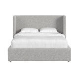 Angeline Complete Queen Non-Storage Bed in Grey Fabric