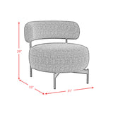 Antonia Swivel Chair in Heron Black - Tampa Furniture Outlet